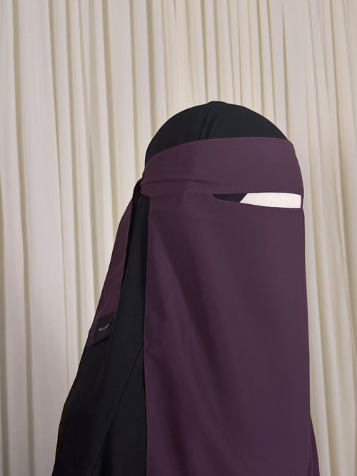 1  Layer Niqab | Nose string - Dark Purple