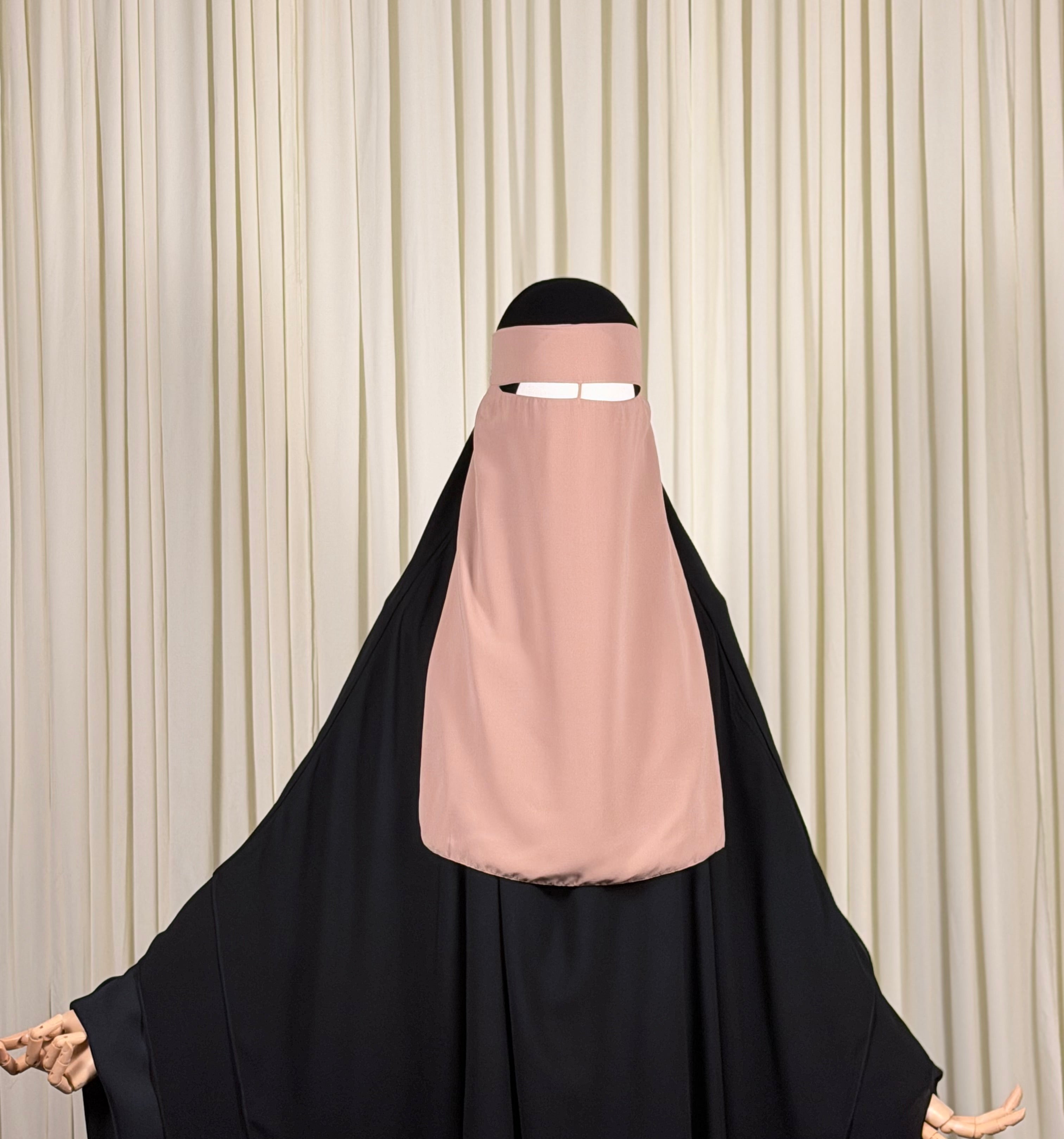 1  Layer Niqab | Nose string - Beige