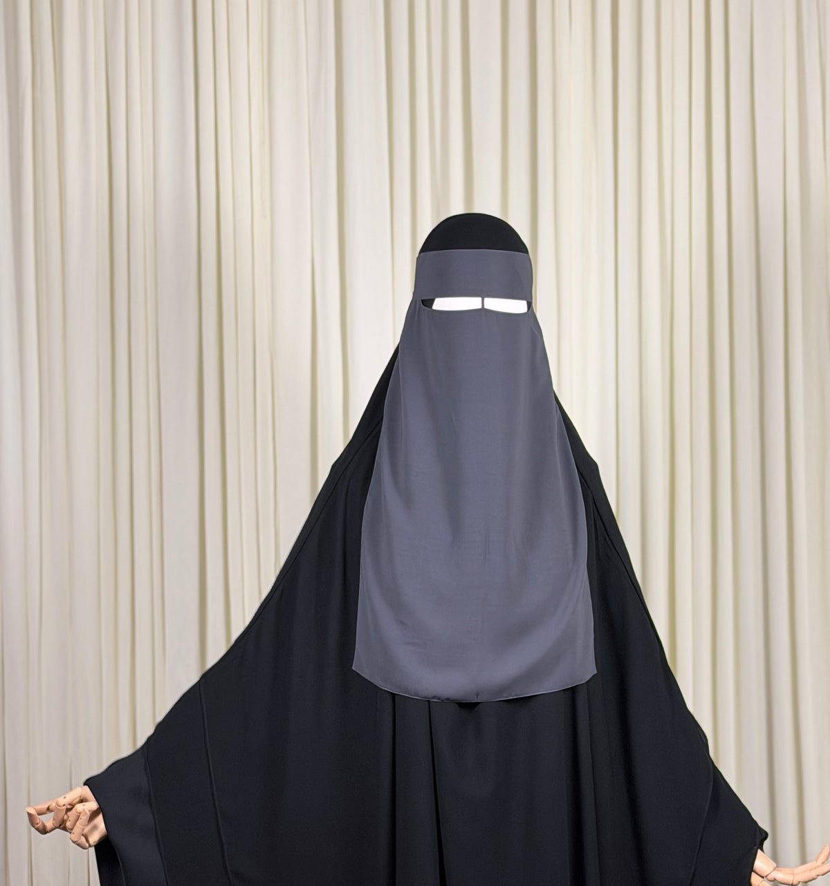 1  Layer Niqab | Nose string - Grey