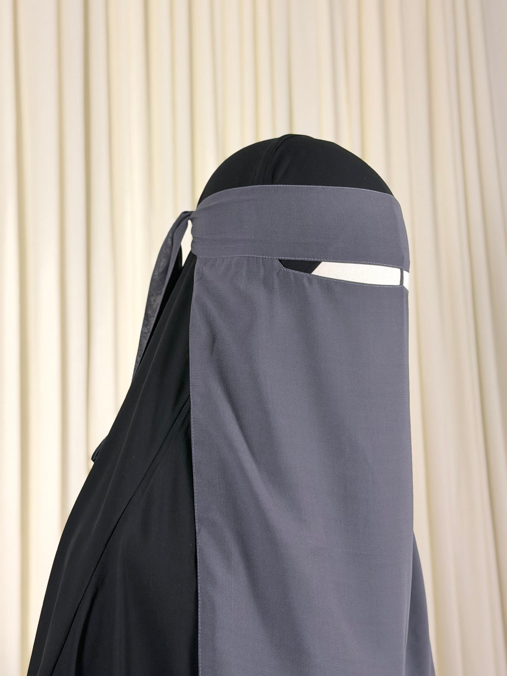 1  Layer Niqab | Nose string - Grey