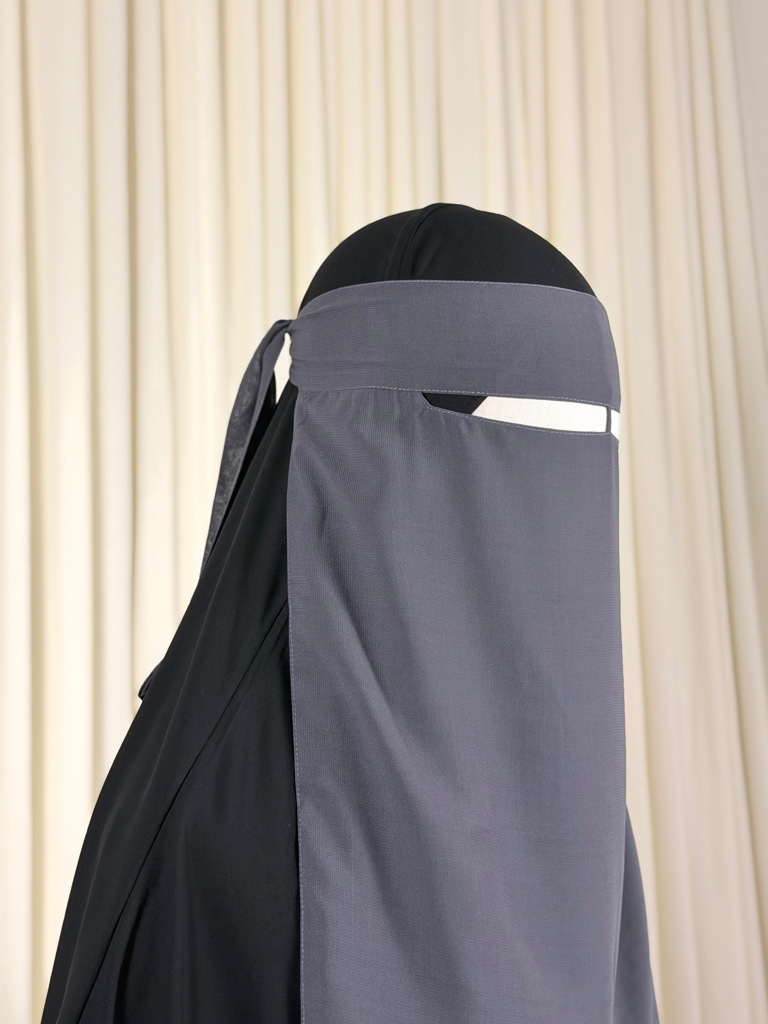 1  Layer Niqab | Nose string - Grey