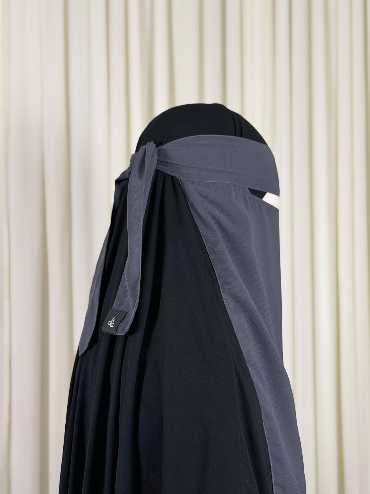 1  Layer Niqab | Nose string - Grey