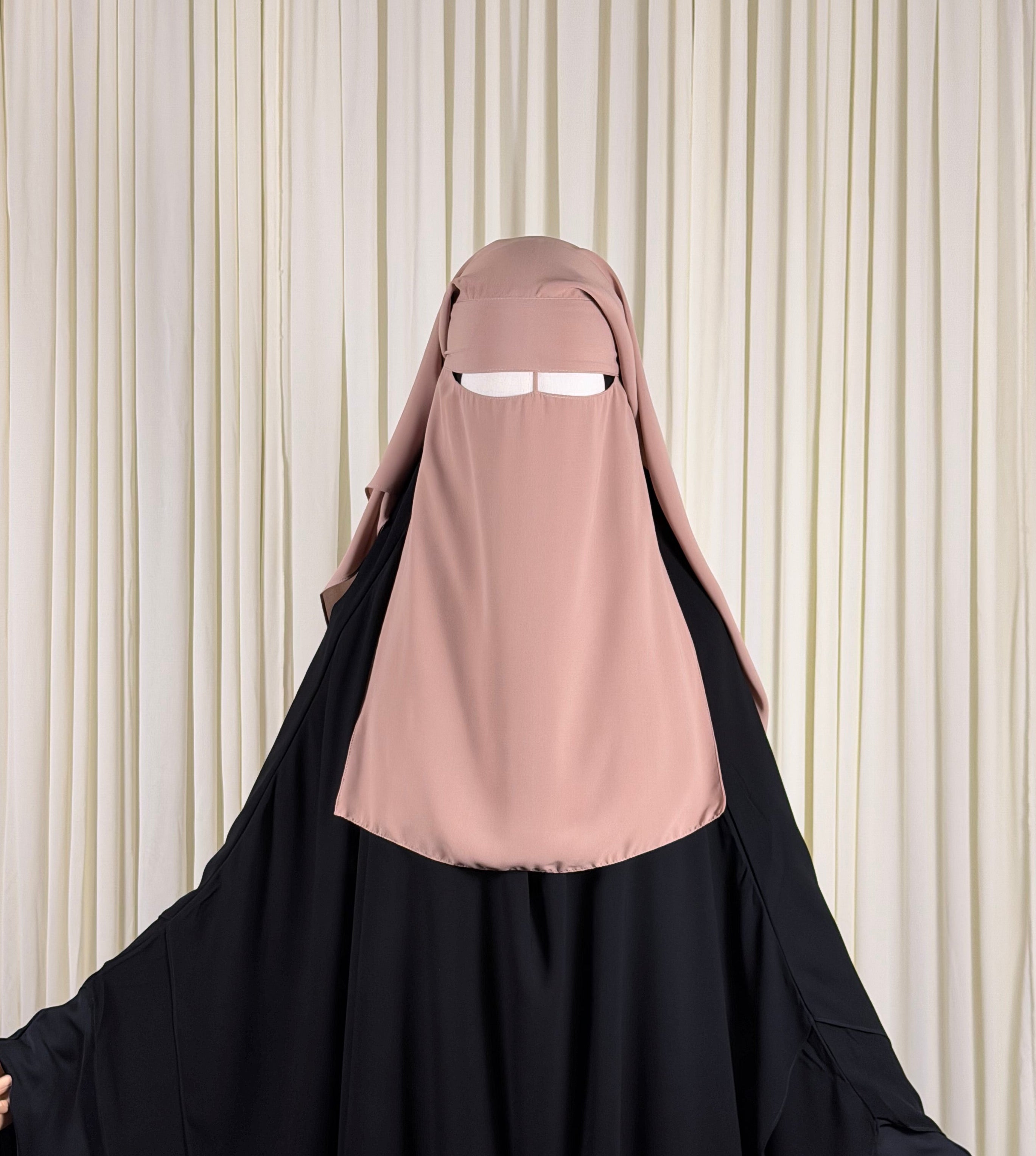 Three Layer Niqab | Medium - Beige