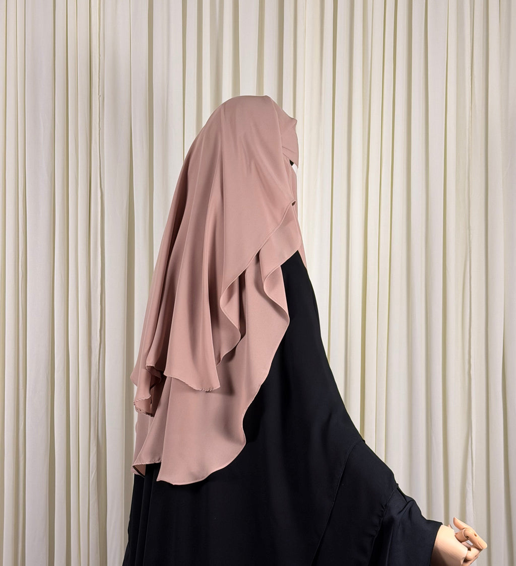 Three Layer Niqab | Medium - Beige