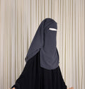 Three Layer Niqab | Medium - Grey