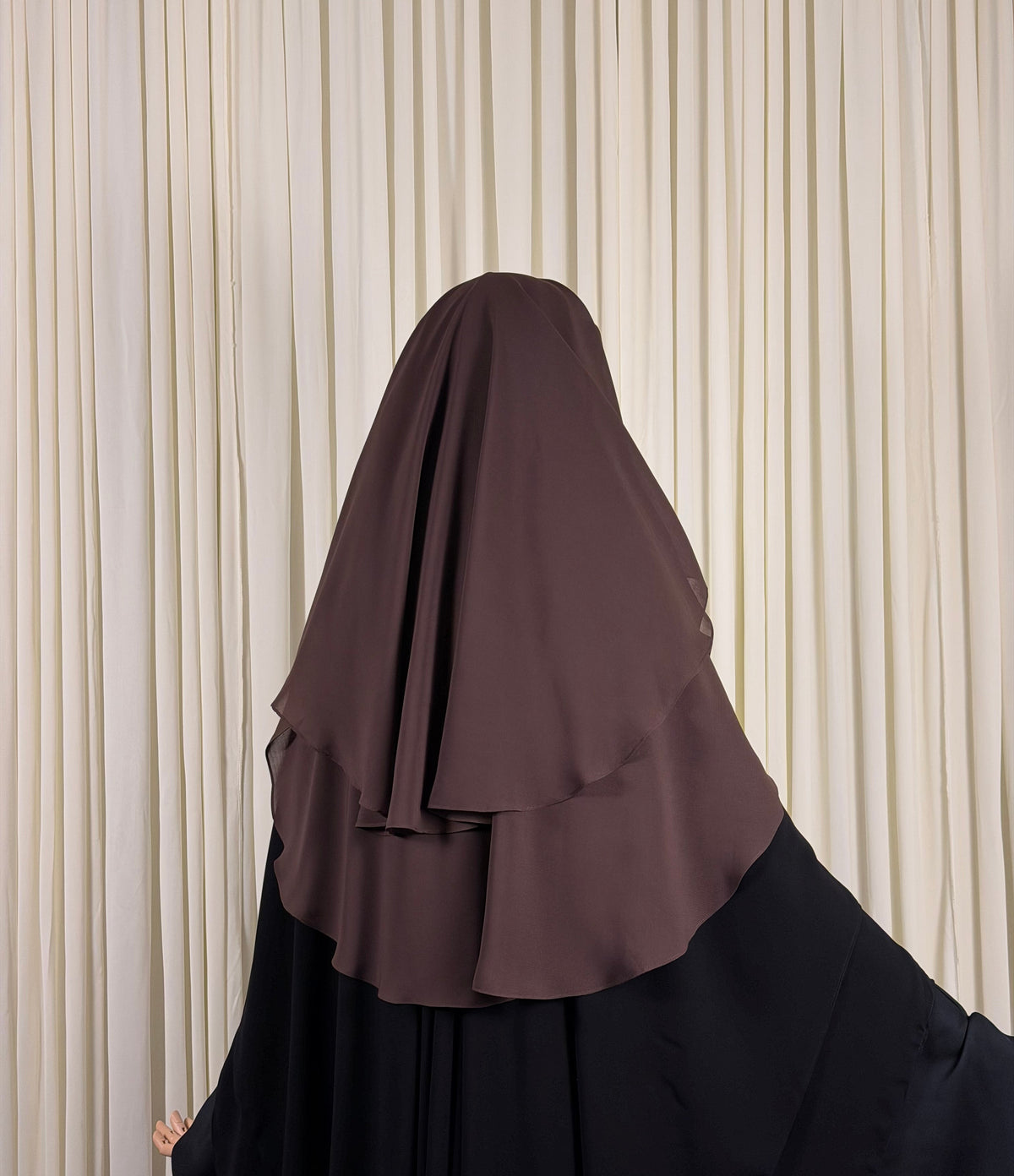 Three Layer Niqab | Medium - Brown