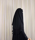 Three Layer Niqab | Medium - Black