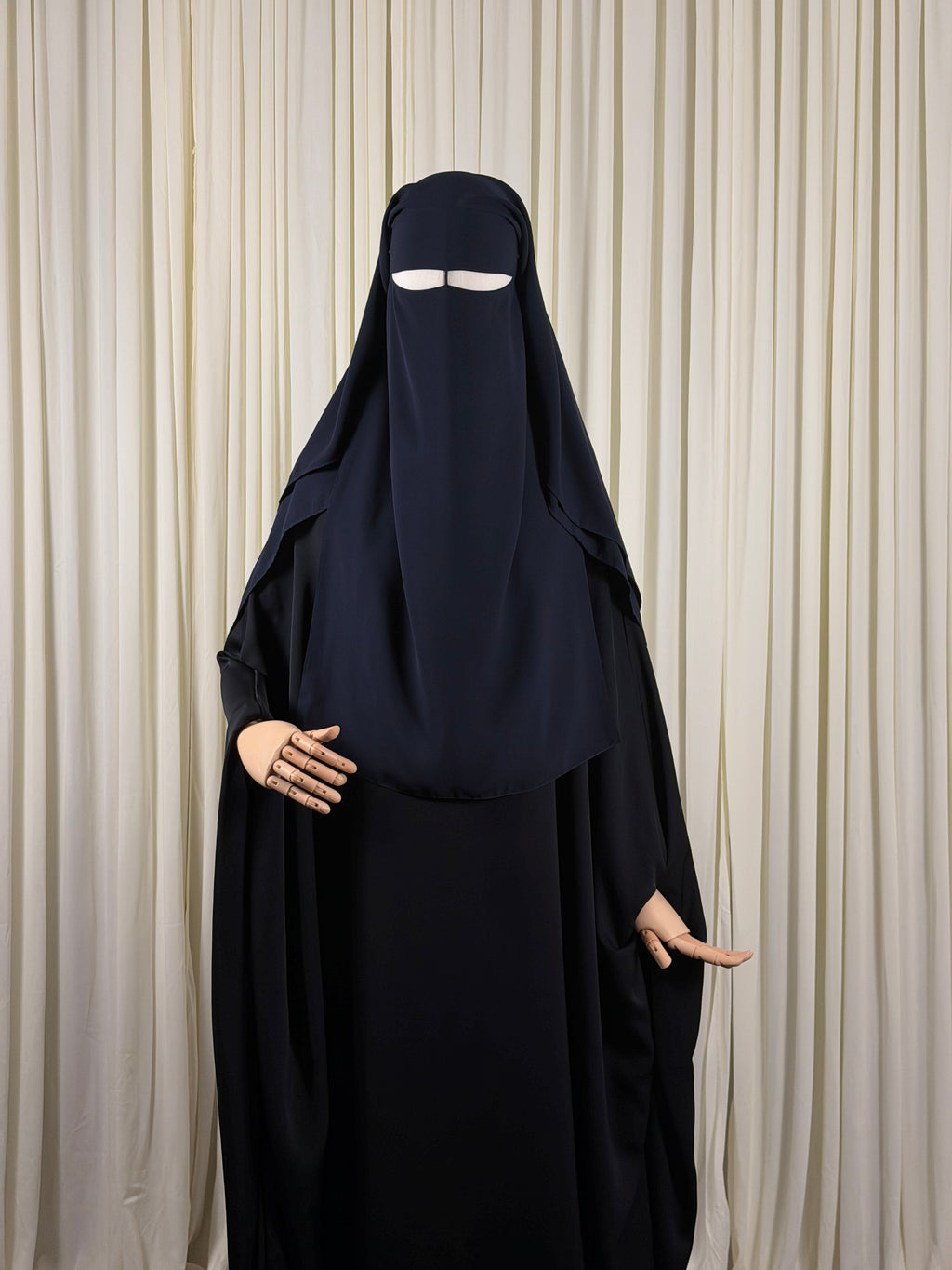 Three layer Niqab | XL - Navy