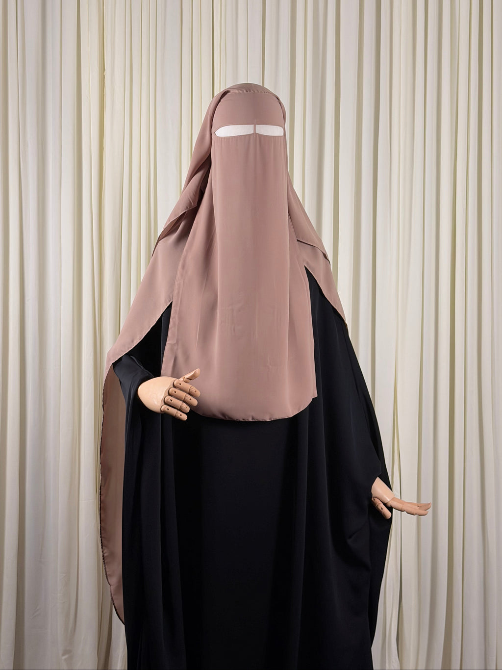 Three layer Niqab | XL - Beige
