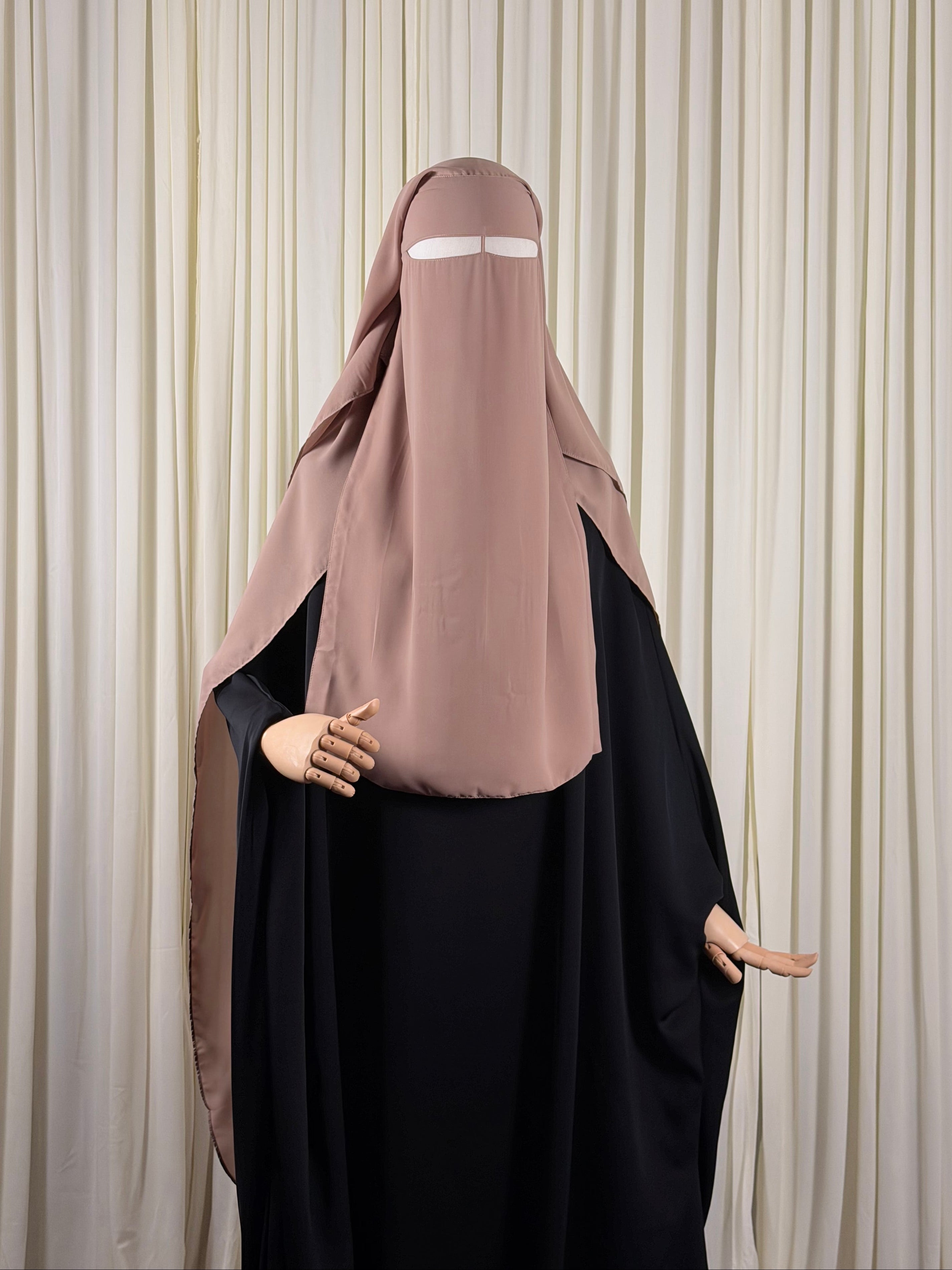 Three layer Niqab | XL - Beige