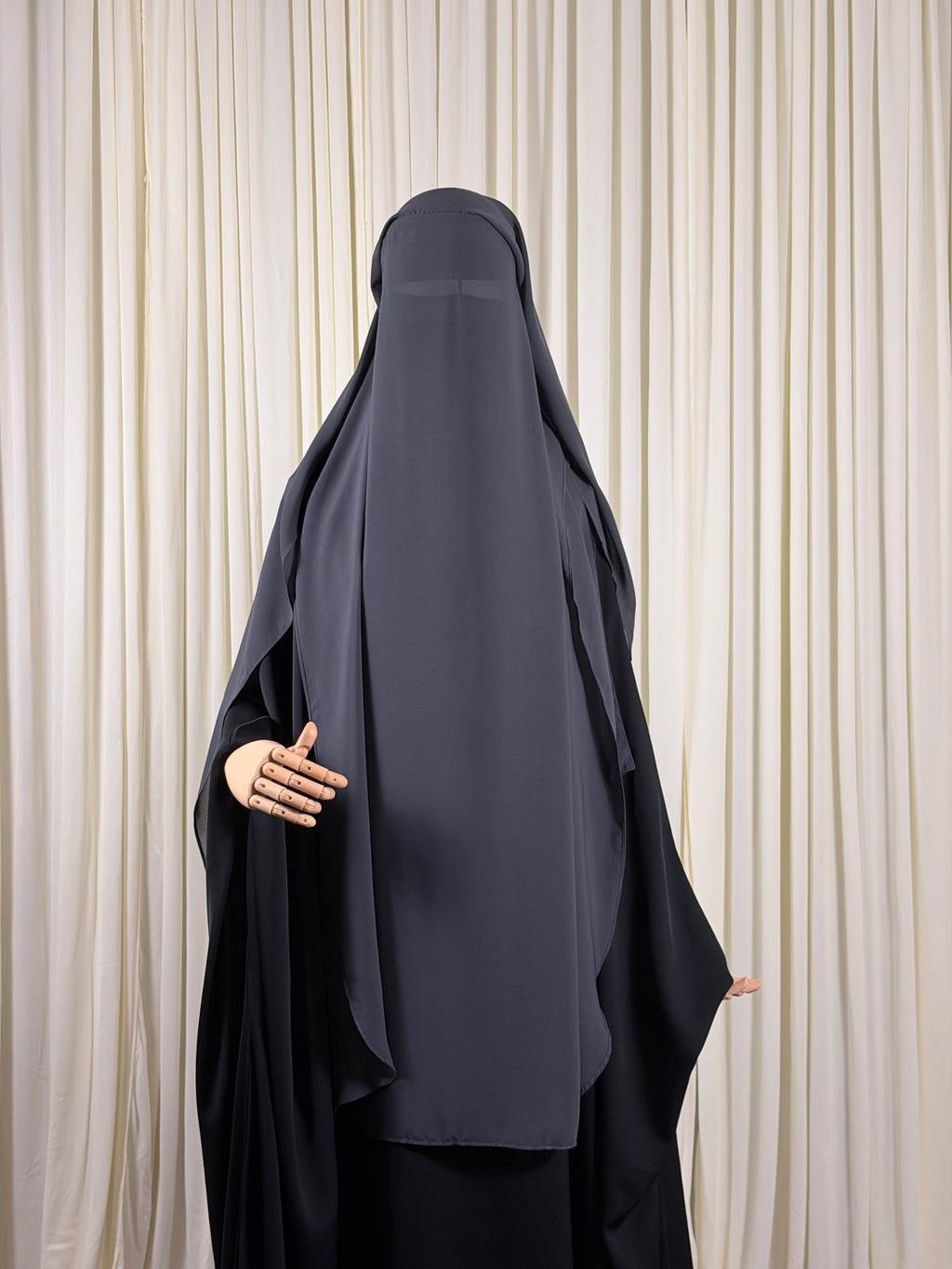 Three layer Niqab | XL - Grey