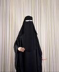 Three layer Niqab | XL - Black