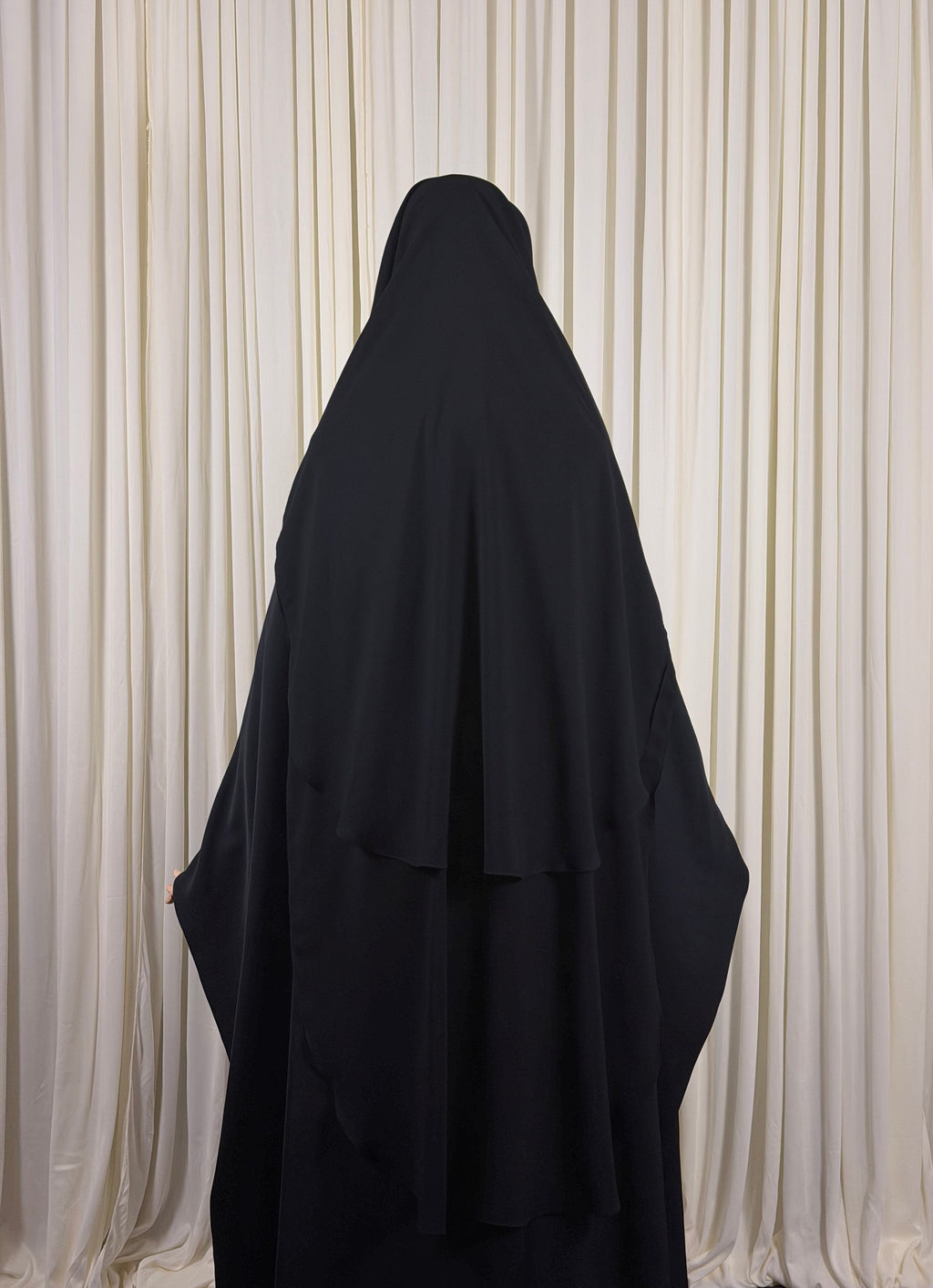 Three layer Niqab | XL - Black