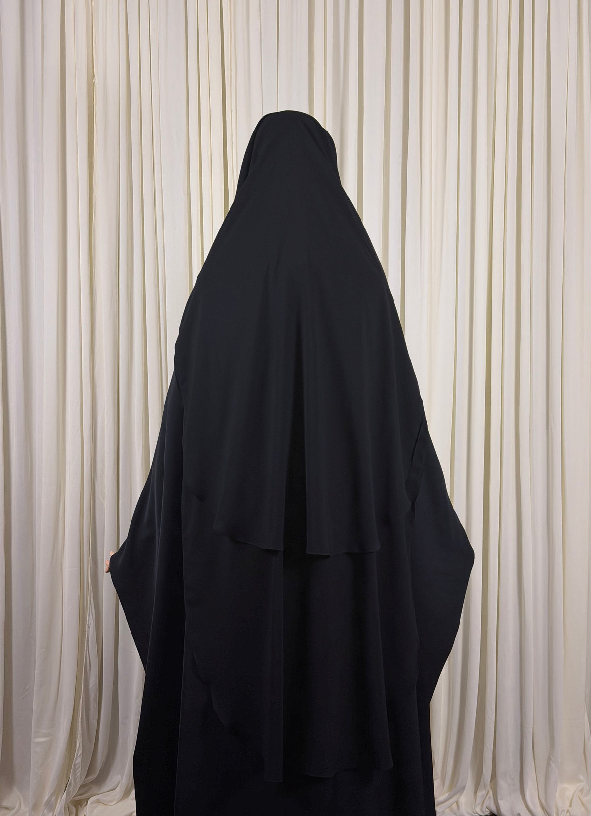 Three layer Niqab | XL - Black